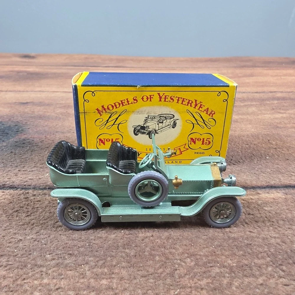 Matchbox Rolls Royce Silver Ghost Toy Car Green Good Y-15 Models of Yesteryear